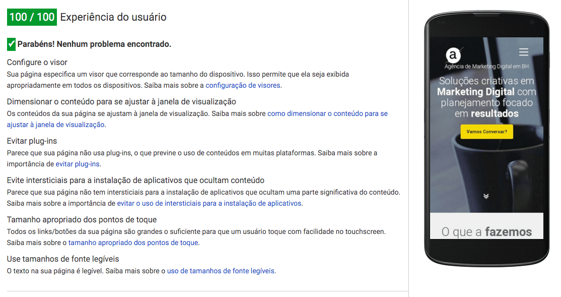 Otimize a experiência mobile